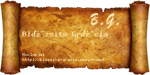 Blázsits Grácia névjegykártya
